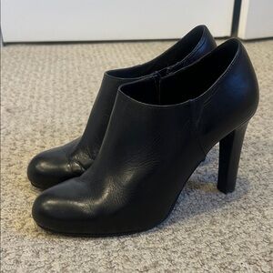 LK Bennett Black Leather High-Heel Ankle Booties
